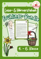 Vorschau - Arbeitsblätter - Deutsch XXL Lese- und Hörverstehen Frühlings-Bundle (Klasse 4-6) - Deckblatt