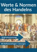 Vorschau - Arbeitsblätter - Materialpaket Philosophie Sek 2 – Werte & Normen des Handelns 📚 Ethik & Moralphilosophie - Deckblatt