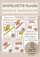 Vorschau - Poster - Mterialpaket Wimpelketten-Bundle Sachunterricht & Deutsch (beide Varianten) - Deckblatt