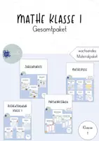 Vorschau - Arbeitsblätter - Gesamtpaket Mathe Klasse 1 - Deckblatt