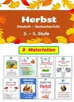 Vorschau - Stundenentwürfe - Herbst -XL-Box Unterricht leicht gemacht 🍂 – mit 8 fix & fertigen Materialien - Deckblatt