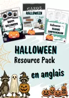 Aperçu - Feuilles d'exercices - Pack Halloween en anglais - Page de couverture