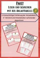 Vorschau - Arbeitsblätter - Materialpaket Einführung zum Lesen und Schreiben mit der Anlauttabelle - Deckblatt
