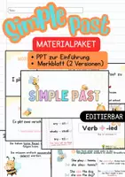 Vorschau - Poster - Materialpaket SIMPLE PAST PPT-Präsentation+Merkblätter - Deckblatt