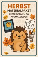 Vorschau - Mal- und Bastelvorlagen - Herbst-Abenteuer: Malbuch und interaktives Lernmaterial über die bunte Jahreszeit - Deckblatt