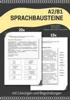 Vorschau - Arbeitsblätter - Sprachbausteine A2/B1 – Übungen mit Lösungen & Begründungen (DaF/DTZ) - Deckblatt