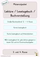 Vorschau - Unterrichtsreihen - Materialpaket - Klassenlektüre / Buchvorstellung / Buchsteckbrief / Lesetagebuch - Deckblatt