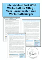 Vorschau - Arbeitsblätter - Materialpaket - WBS Wirtschaft im Alltag - SOFORT einsatzbereit 💡 - Deckblatt