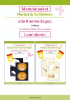 Vorschau - Mal- und Bastelvorlagen - Materialpaket: Halloween & Herbst: Knetvorlagen - Deckblatt