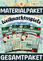 Vorschau - Spiele - Materialpaket: Spiele in der Weihnachtszeit - Englischunterricht (Gesamtpaket) - Deckblatt