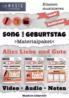Vorschau - Merkblätter - Materialpaket 🎁 Geburtstagslied Alles Liebe und Gute • Singen zum Geburtstag • Musik fachfremd - Deckblatt