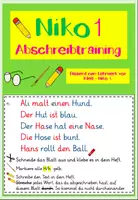 Vorschau - Arbeitsblätter - Materialpaket Abschreib- und Lesetraining passend zum Lehrwerk Niko 1 (Klett) - Druckschrift - Deckblatt