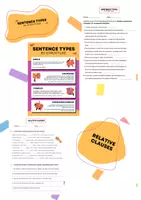 Προεπισκόπηση - Φύλλα εργασίας - Types of Sentences & Relative Clauses: Materials - Εξώφυλλο