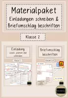 Vorschau - Unterrichtsreihen - Materialpaket Einladung schreiben und verschicken - Deckblatt