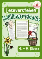 Vorschau - Arbeitsblätter - Deutsche Leseverstehen Frühlings-Bundle (Klasse 4-6) - Deckblatt