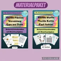 Vorschau - Stundenentwürfe - ✅ Preisvorteil : 🧵Materialpaket - Textile Stoffe/Textile Flächen - Deckblatt