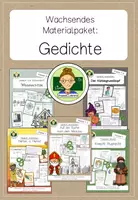 Vorschau - Arbeitsblätter - Materialpaket: Gedichte erarbeiten (Deutsch Grundschule) - Deckblatt