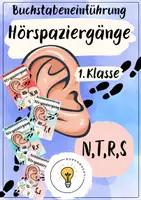 Vorschau - Arbeitsblätter - Buchstabeneinführung N, T, R, S - Buchstabe N, T, R, S - Hörspaziergänge N, T, R, S - Deckblatt