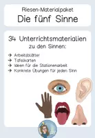Vorschau - Arbeitsblätter - Materialpaket Sinne - Arbeitsblätter Tafelmaterial Stationen - Deckblatt