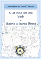 Vorschau - Arbeitsblätter - Materialpaket_Alles rund um das Verb - Deckblatt