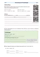 Vorschau - Stundenentwürfe - Materialpaket: Erkundung von Produktregel und Kettenregel mit Tipps und Musterlösung- Ableitungsregeln - Deckblatt