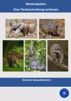 Vorschau - Klassenarbeiten - Materialpaket Tierbeschreibung - Deckblatt