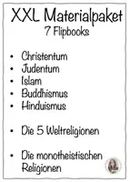 Vorschau - Stundenentwürfe - Religion/Ethik - Materialpaket Flipbook zu den 5 Weltreligionen (Kl. 7-9) - Deckblatt