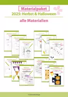 Vorschau - Mal- und Bastelvorlagen - Materialpaket 2025: Herbst & Halloween - 50 Materialien - Deckblatt