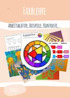 Vorschau - Arbeitsblätter - Materialpaket - Farblehre - Kontraste mit Beispielbildern - Deckblatt