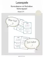 Vorschau - Spiele - Materialpaket: Lesespiele zum Nominalisieren mit Nachsilben - Deckblatt