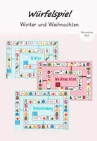 Vorschau - Spiele - Materialpaket - Würfelspiele Wortschatz Winter/Weihnachten - Deckblatt
