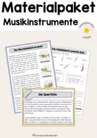 Vorschau - Arbeitsblätter - Materialpaket Musikinstrumente - Deckblatt
