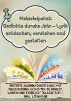 Vorschau - Arbeitsblätter - Materialpaket: Gedichte durchs Jahr – Lyrik entdecken, verstehen und gestalten - Deckblatt