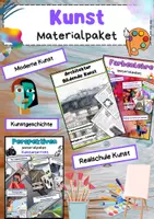 Vorschau - Arbeitsblätter - Bildende Kunst Materialpaket: Farbenlehre, Architektur, Perspektiven & Kunstgeschichte - Deckblatt