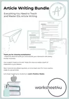 Vista previa - Hojas de trabajo - Article Bundle - Portada