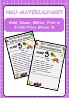 Vorschau - Arbeitsblätter - Unser Wald – Materialpaket: Bäume, Blätter, Früchte & HSU-Probe Klasse 3 - Deckblatt
