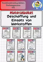 Vorschau - Stundenentwürfe - Materialpaket Themenbereich "Beschaffung und Einsatz von Werkstoffen" BwR 8 II Lehrplan Plus - Deckblatt