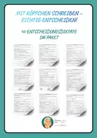Vorschau - Arbeitsblätter - Materialpaket: Entscheidungsdiktate - Deckblatt