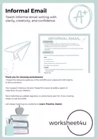 Vorschau - Arbeitsblätter - Informal Email Bundle - Deckblatt
