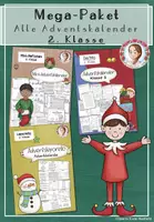 Vorschau - Arbeitsblätter - Mega-Paket Adventskalender Weihnachten (2. Klasse) – Tägliche Aufgaben zu Deutsch & Mathematik - Deckblatt