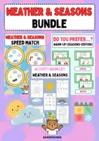 Vorschau - Stationenlernen - Weather & Seasons Materialpaket (Englisch Grundschue) - Deckblatt