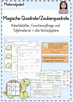 Vorschau - Stundenentwürfe - magische Quadrate/Zauberquadrate: Unterrichtseinheit (Kl.2/3) - Deckblatt