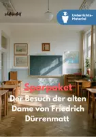 Vorschau - Unterrichtsreihen - Sparpaket: Der Besuch der alten Dame von Friedrich Dürrenmatt – Unterrichtsreihe & Deutsch Klausur SEK II - Deckblatt