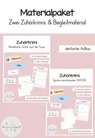 Vorschau - Stundenentwürfe - Materialpaket: Zwei Zuhörkrimis & Begleitmaterial (Sequenz & Zuhörstrategien) - Deckblatt