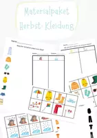 Vorschau - Arbeitsblätter - Materialpaket Herbst: 2-fach differenziert für Vorschule & Förderschule| Wetter, Kleidung & Jahreszeiten - Deckblatt