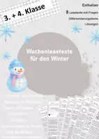 Vorschau - Arbeitsblätter - Materialpaket Wochenlesen im Winter - Deckblatt