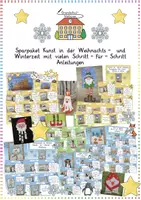 Vorschau - Arbeitsblätter - Kunst: Winter & Weihnachten - XXL Sparpaket - Kl. 1-4 (Schritt-für-Schritt) - Deckblatt