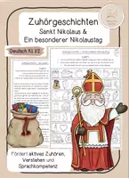 Vorschau - Arbeitsblätter - Zuhörgeschichten Nikolaus - Hörverstehen und Werteerziehung - Deckblatt
