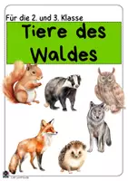 Vorschau - Stundenentwürfe - Materialpaket - Tiere des Waldes. Sachtexte / Lesetexte und Aufgaben für die zweite und dritte Klasse - Deckblatt