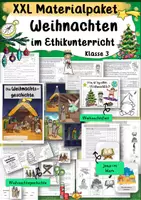 Vorschau - Unterrichtsreihen - Materialpaket Weihnachten im Ethikunterricht der Grundschule 3. Klasse - Deckblatt